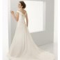 A-Line/Princess V-neck Chapel Train Chiffon wedding dress for brides 2010 style(WDE0025)