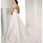 A-Line/Princess V-neck Chapel Train Satin wedding dress for brides new style(WDE0007)