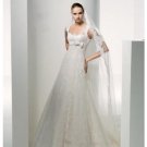 A-Line/Princess Square Chapel Train Satin wedding dress for brides new style(WDE0002)