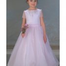 A-Line Round-neck Floor- Length Organza Flower girls Dress 2010 Style(FGD0014)