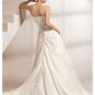 A-Line/Princess Strapless Chapel Train Satin wedding dress for brides new Style(WDS0038)