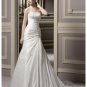 A-Line/Princess Strapless Chapel Train Satin wedding dress for brides new Style(WDS0040)