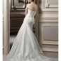 A-Line/Princess Strapless Chapel Train Satin wedding dress for brides new Style(WDS0040)