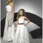 A-line Spaghetti Straps Tea-length Satin Flower girls Dress 2010 style(FGD0068)