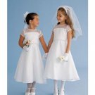 A-line Round-Neck Knee-Length Chiffon Flower Girl Dress 2010 style(FGD0111)