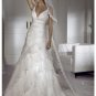 A-Line/Princess V-neck Chapel Train Organza wedding dress for brides new Style(BST0043)