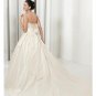 A-Line/Princess Strapless Chapel Train Satin wedding dress for brides new style(WDE0075)