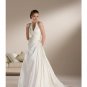 A-Line/Princess Halter Top Chapel Train Satin wedding dress for brides new Style(WDS0080)