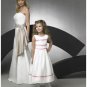A-line Round-neck Tea-length Satin Flower girls Dress 2010 style(FGD0066)