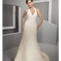 A-Line/Princess Halter Top Chapel Train Satin wedding dress for brides new style(WDE0040)
