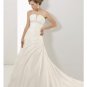 A-Line/Princess Strapless Cathedral Train Satin wedding dress for brides new style(WDE0027)