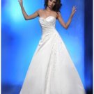 A-Line/Princess Strapless Chapel Train Satin wedding dress for brides new Style(WDS0061)