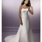 A-Line/Princess Strapless Chapel Train Satin wedding dress for brides new style(WDE0057)