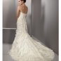 A-Line/Princess Strapless Chapel Train Satin wedding dress for brides new style(WDE0046)