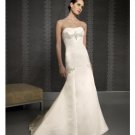 A-Line/Princess Strapless Chapel Train Chiffon wedding dress for brides new style(WDE0048)