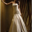 A-Line/Princess Strapless Chapel Train Taffeta wedding dress (WS0064) for brides new Style