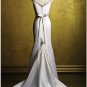 A-Line/Princess V-neck Chapel Train Satin wedding dress (WS0066) for brides new Style