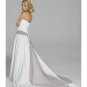 A-Line/Princess Strapless Chapel Train Chiffon wedding dress(WEDS0036) for brides new Style