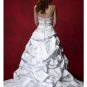 A-Line/Princess Sweetheart Chapel Train Satin wedding dress (WD921112) for brides new Style