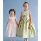 A-line Bateau Knee-Length Satin Flower Girl Dress 2010 style(FGD0116)