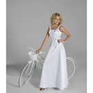 A-Line/Princess Scoop Floor Length Satin wedding dress(WEDS0033) for brides new Style