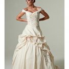 A-Line/Princess Off-the-shoulder Sweeping Train Taffeta wedding dress(WEDS0034) for brides new Style