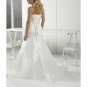 A-Line/Princess Halter top Chapel Train Organza Satin wedding dress (WD1104) for brides new Style