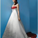 A-Line/Princess Square Chapel Train Satin wedding dress (WS0046) for brides new Style