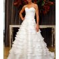 A-Line/Princess Sweetheart Chapel Train Organza wedding dress (WD006)  for brides new Style