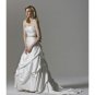 A-Line/Princess Strapless Chapel Train Satin wedding dress(WEDS0015) for brides