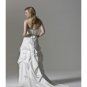 A-Line/Princess Strapless Chapel Train Satin wedding dress(WEDS0015) for brides