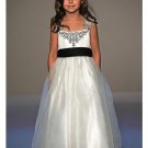 A-Line Square Tea-length Organza Flower girls Dress new Style(FGD0039)