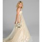 A-Line/Princess spaghetti straps Chapel Train Taffeta Tulle wedding dress(WEDS0018)  for brides