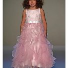 A-Line Round-neck Tea-length Organza Flower girls Dress new Style(FGD0038)