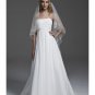 A-Line/Princess Strapless Chapel Train Chiffon wedding dress(WEDS0020) for brides new style