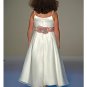 A-Line Square Tea-length Satin Flower girls Dress new Style(FGD0037)