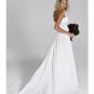 A-Line/Princess Strapless Chapel Train Chiffon wedding dress(WEDS0021) for brides new style