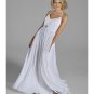 A-Line/Princess spaghetti straps Brush Train Chiffon wedding dress(WEDS0023) for brides new style