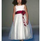 A-Line Round-neck Tea-length Organza Flower girls Dress new Style(FGD0034)