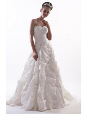 Princess/A-Line Sweetheart Chapel train Satin wedding dress for brides new style(WD10)