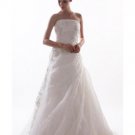 Princess/A-Line Strapless Chapel train Satin wedding dress for brides new style(WD09)
