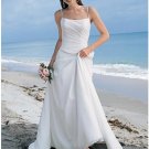A-Line Princess Spaghetti Chapel Train Organza wedding dress (WS2112) for brides new style