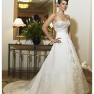 A-Line/Princess Sweetheart Chapel Train Satin wedding dress (WS2100) for brides new style