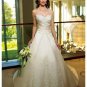 A-Line/Princess Sweetheart Cathedral Train Satin wedding dress (WS2009) for brides new style