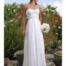 A-Line/Princess Spaghetti Straps Chapel Train Chiffon wedding dress (WS0075) for brides new style