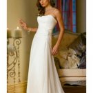 A-Line Princess Spaghetti Chapel Train Organza wedding dress (WS2008) for brides new style