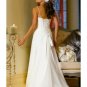 A-Line Princess Spaghetti Chapel Train Organza wedding dress (WS2008) for brides new style
