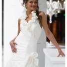 A-Line/Princess Halter top Chapel Train Satin wedding dress (WS1192) for brides new style