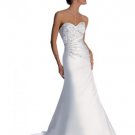 A-Line/Princess Sweetheart Chapel Train Satin wedding dress (WS1191) for brides new style