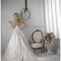 A-Line/Princess Strapless Cathedral Train Satin wedding dress for brides (WDS1176)